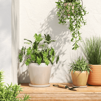 Ceramic Planter with Reactive Glaze 8"