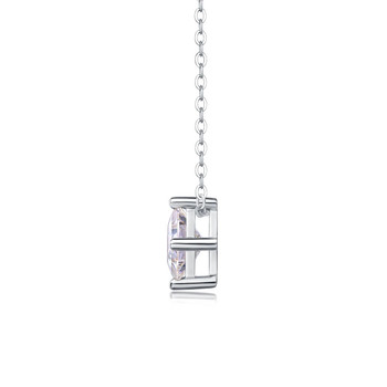 "Coexistence" - A fashionable and popular jewelry necklace pendant set, featuring one carat morganite, made of 925 silver and plated with platinum and diamonds.