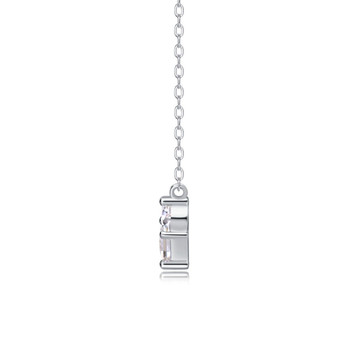 Love in the Present - A fashionable and popular jewelry necklace pendant set, featuring one carat morganite, made of 925 silver and plated with platinum and diamonds.