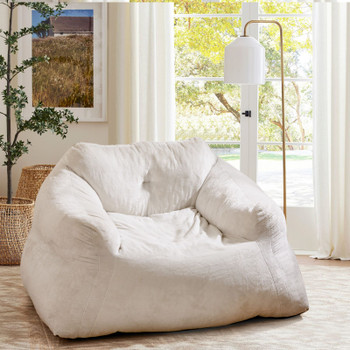 Bean Bag Chair Plush Lazy Sofa with Ultra-soft Velvet Cover