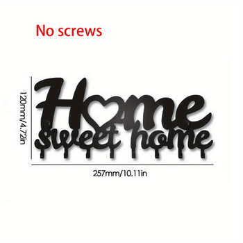 CIFbuy™ Matte Black Key Holder Rustproof Iron Wall Storage Decor (TikTok, temu pick-up service)