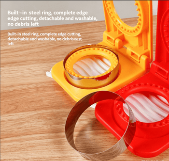 Round Sandwich Cutter and Sealer - Uncrustables Bread Maker for Kids, PP & Stainless Steel Pocket Sandwich Mold, Easy Clean DIY Lunch Tool for Bento Boxes