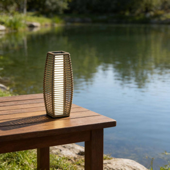 Solar Floor Lamp, Outdoor Garden Lantern Pathway Light & Decorative Driveway Lighting with Auto On/Off LED Lights