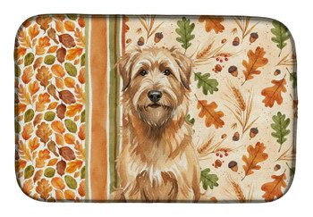Tawny Briard Heirloom Fall Dish Drying Mat Absorbent Dish Drying Mat Pad for Kitchen Counter Dish Drainer Mat for Countertop, 14 x 21", Multicolor