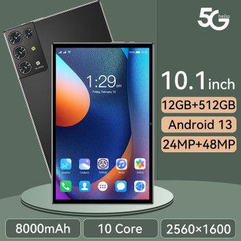 2023 New 5G Tablet PC, S30pro, 10.1 inch, 512GB large flash memory, Android Tablets, Dual Cards,  8000mAh Laptops, wifi GPS