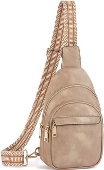 Small Sling Bag for Women Leather Crossbody Bags Fanny Pack Chest Bag for Travel