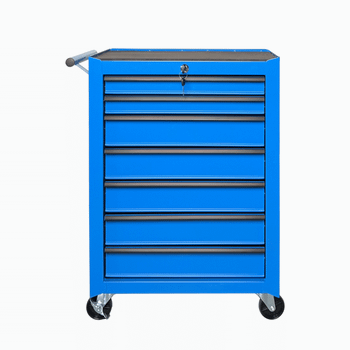 Rolling Metal Tool Chest with 7 Drawers, 20" 7-Drawer Tool Chest Cabinet with Ball Bearing Drawer Slides, Steel Tool Storage Box Organizer -BLUE