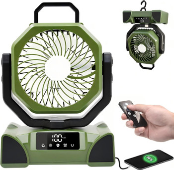 20000mAh Rechargeable Camping Fan with LED Light