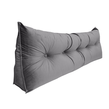 New Triangular Reading Cushion with Buttons - Gray
