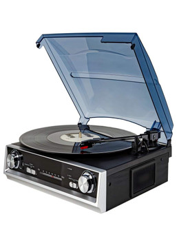 Vinyl Record Player Turntable Bluetooth 3 Speed Built-in Speakers Retro Portable Turntables & Vinyl Audio