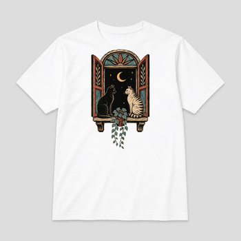 Night Window Companions Graphic T-Shirt