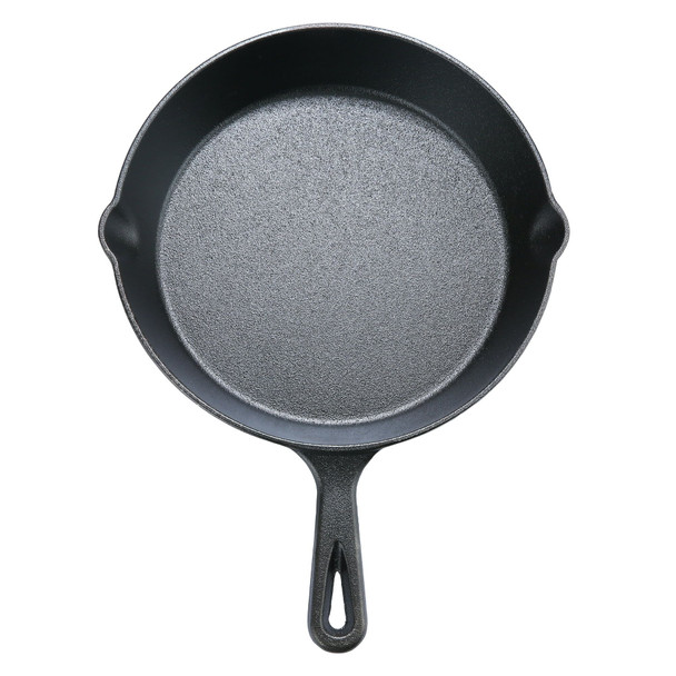 10.5" Round Non-Stick Pre-Seasoned Cast Iron Skillet Black