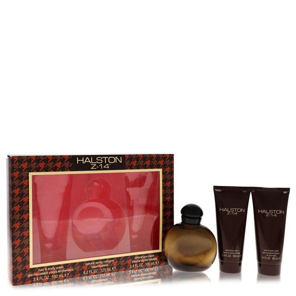 Halston Z-14 by Halston Gift Set - 4.2 oz Cologne Spray + 3.4 oz After Shave Balm + 3.4 oz Hair & Body Wash