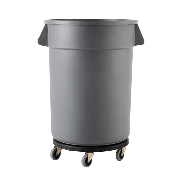 Round Trash Can Dolly Fit 20, 32, 44, 55 Gal Garbage Container 500lbs Heavy Duty