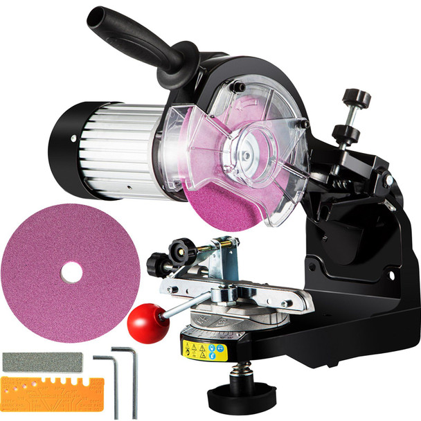 VEVOR Electric Chainsaw Sharpener, 230W Professional Multi-Angle Adjustable Chain Grinder 3000RPM, Electric Chainsaw Blade Sharpener for 1/4" to 2/5" Chains