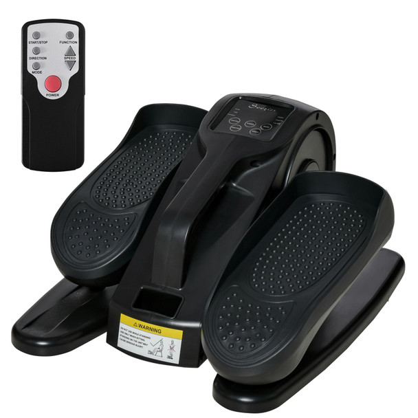 Under Desk Elliptical Foot Pedal Exerciser with Adjustable Speed Remote LCD