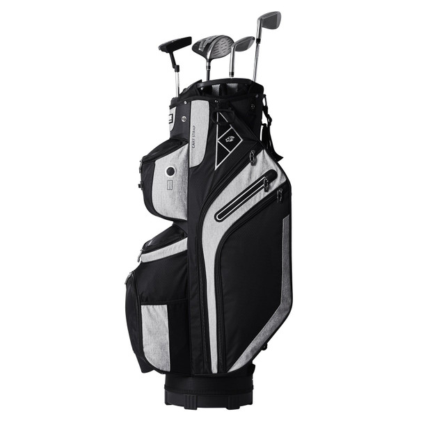 VEVOR Golf Cart Bag with 14 Way Organizer Divider Top, 36' 13 Pockets Premium Cart Bag, Durable Golf Bags with Handles & Dust Cover & Detachable Straps for Men & Women, Black Color-Block