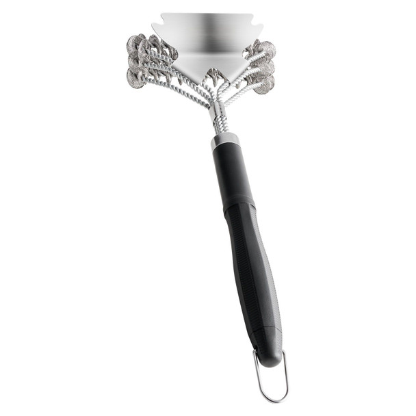 VEVOR Grill Brush and Scraper, BBQ Brush for Outdoor Grills, Stainless Steel Woven Wire, Bristle Free Barbecue Brushes for Porcelain, Charcoal, Grate Cleaner Grill Accessories, 17 in