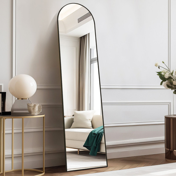 58"x19" Full Length Mirror with Stand Floor Mirror with Aluminum Alloy Frame Body Wall-Mounted Mirrors For Bedroom Bathroom