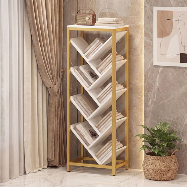 9-Tier Freestanding Bookcase for Hardcover Books