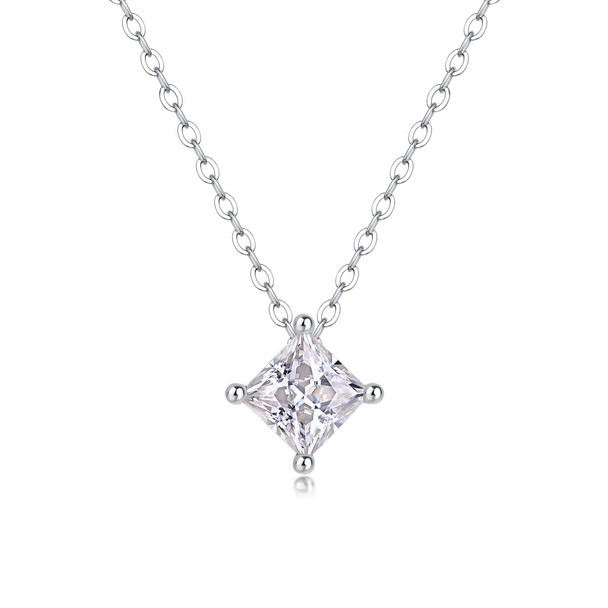 "Coexistence" - A fashionable and popular jewelry necklace pendant set, featuring one carat morganite, made of 925 silver and plated with platinum and diamonds.