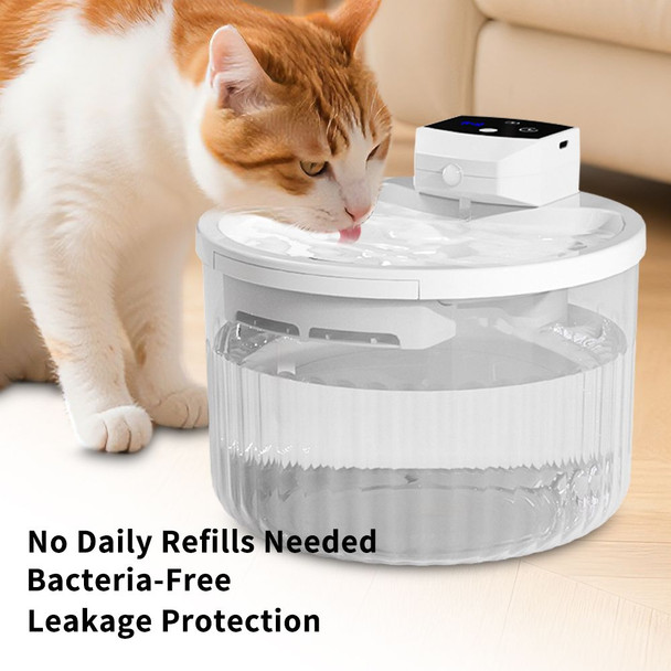 Late night silent pet cat automatic water dispenser with silent circulation and flowing water, allowing pets to actively drink more water