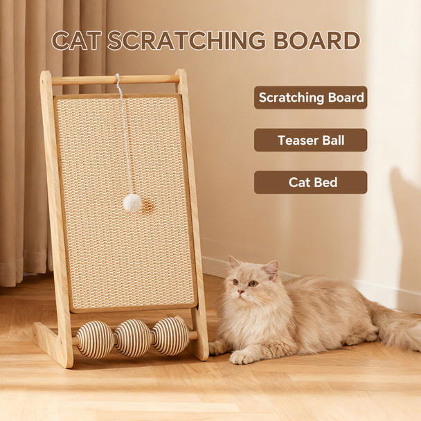 L-shaped sisal cat scratching board (with hanging ball) - scratching, tapping, and pouncing, one base meets the three major instincts of cats