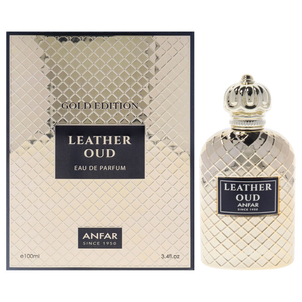 Gold Edition - Leather Oud by Anfar for Men - 3.4 oz EDP Spray