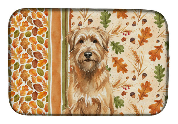 Tawny Briard Heirloom Fall Dish Drying Mat Absorbent Dish Drying Mat Pad for Kitchen Counter Dish Drainer Mat for Countertop, 14 x 21", Multicolor