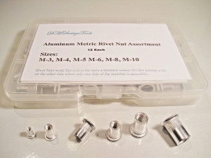 Aluminum Metric Rivet Nut Threaded Insert Assortment