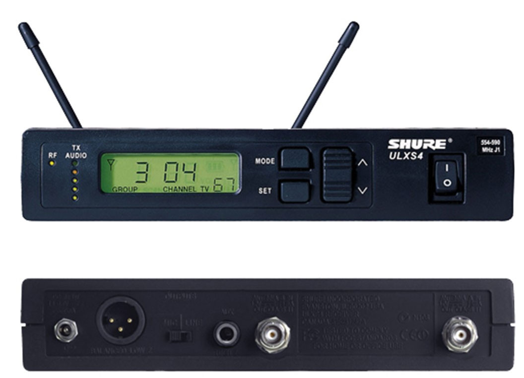 SHURE ULXS4 ワイヤレス受信機 SHURE ULXS4 Complete Wireless Headset Mic System - LightingelStore