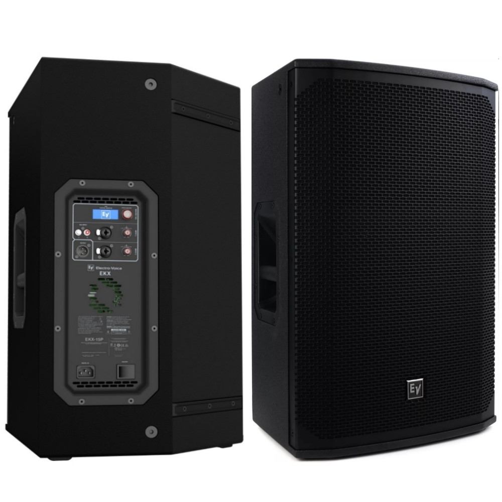 EV EKX15P 3000 Watt Total Active PA Speaker System Pair with DSP