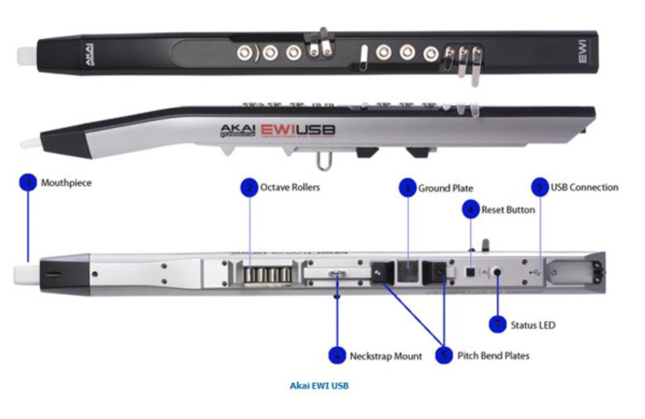 AKAI EWI USB Electronic Performance Recording Wind Instrument