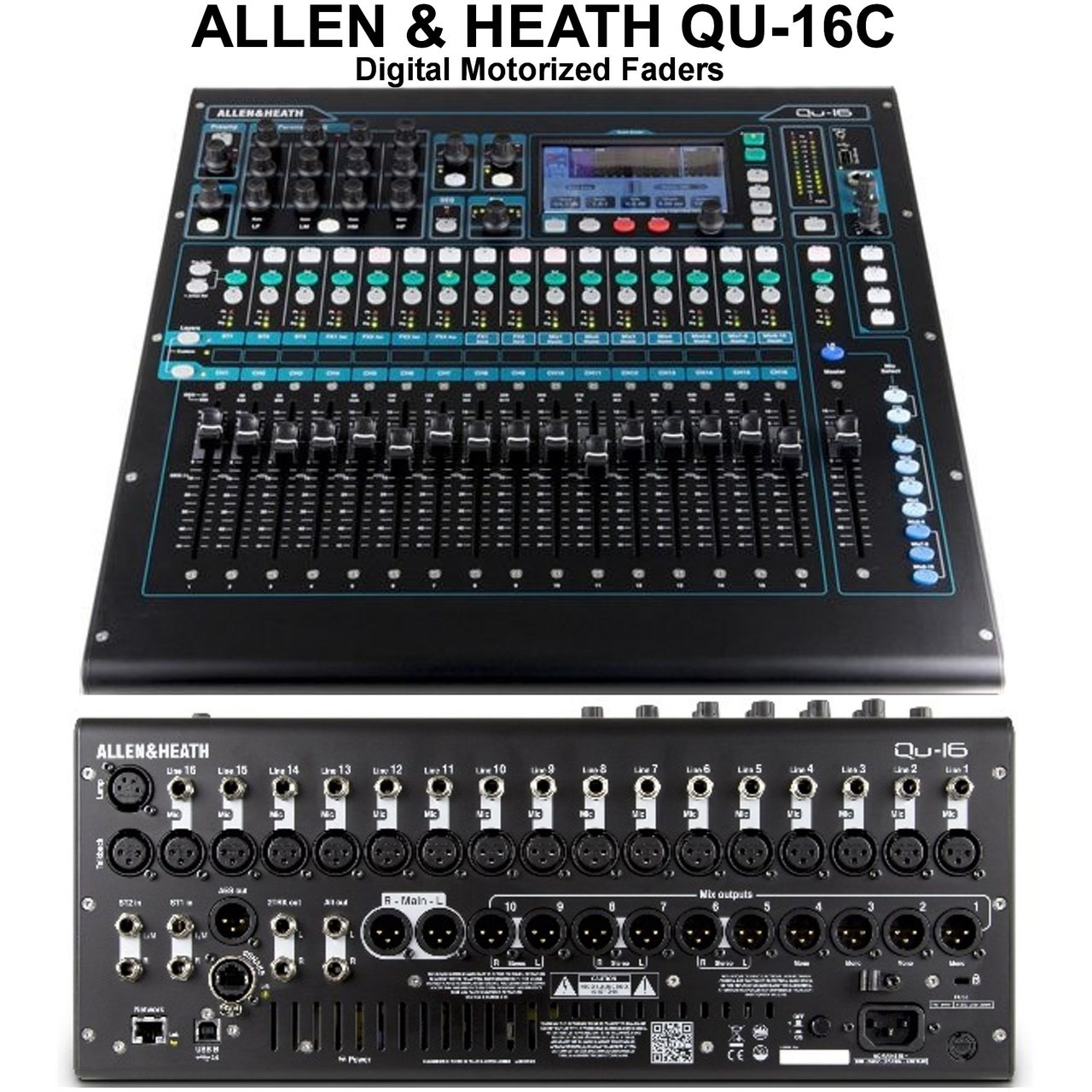 ALLEN & HEATH QU-16C Digital Touchscreen Motorized Fader Audio
