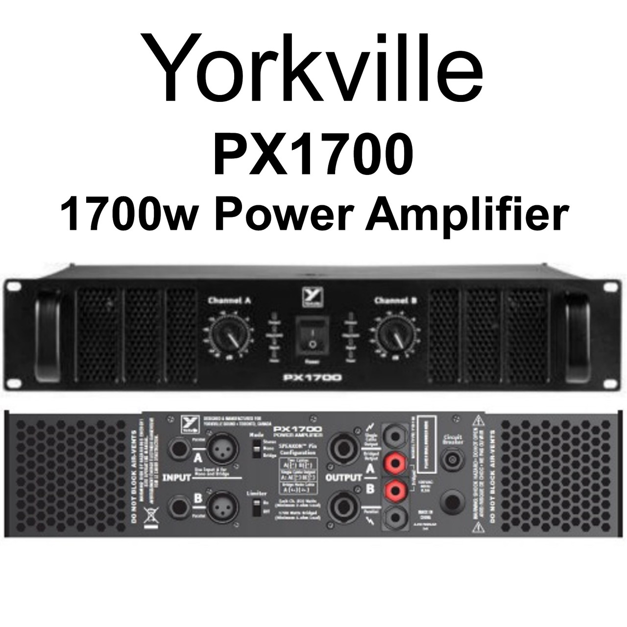 YORKVILLE PX1700 Class H Power Amplifier - LightingelStore