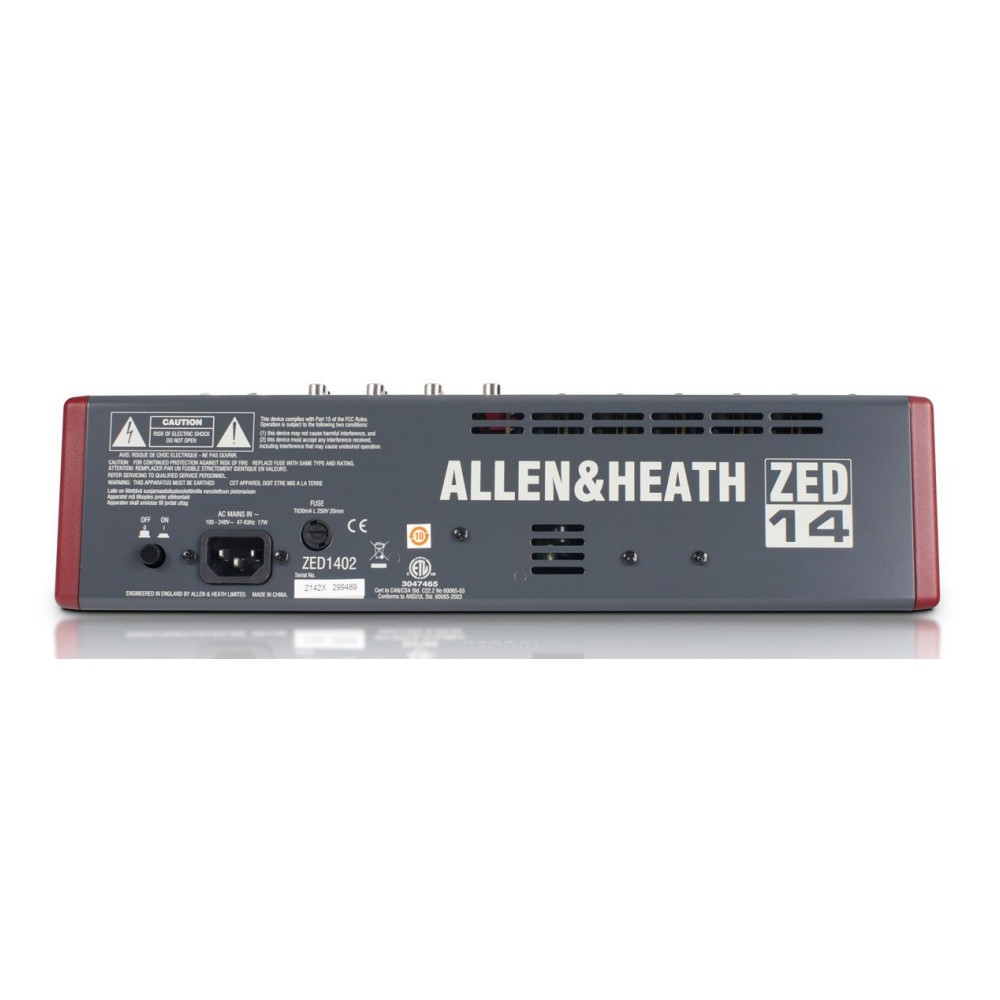 ALLEN & HEATH ZED-14 14 Channel USB Live Recording Mixer