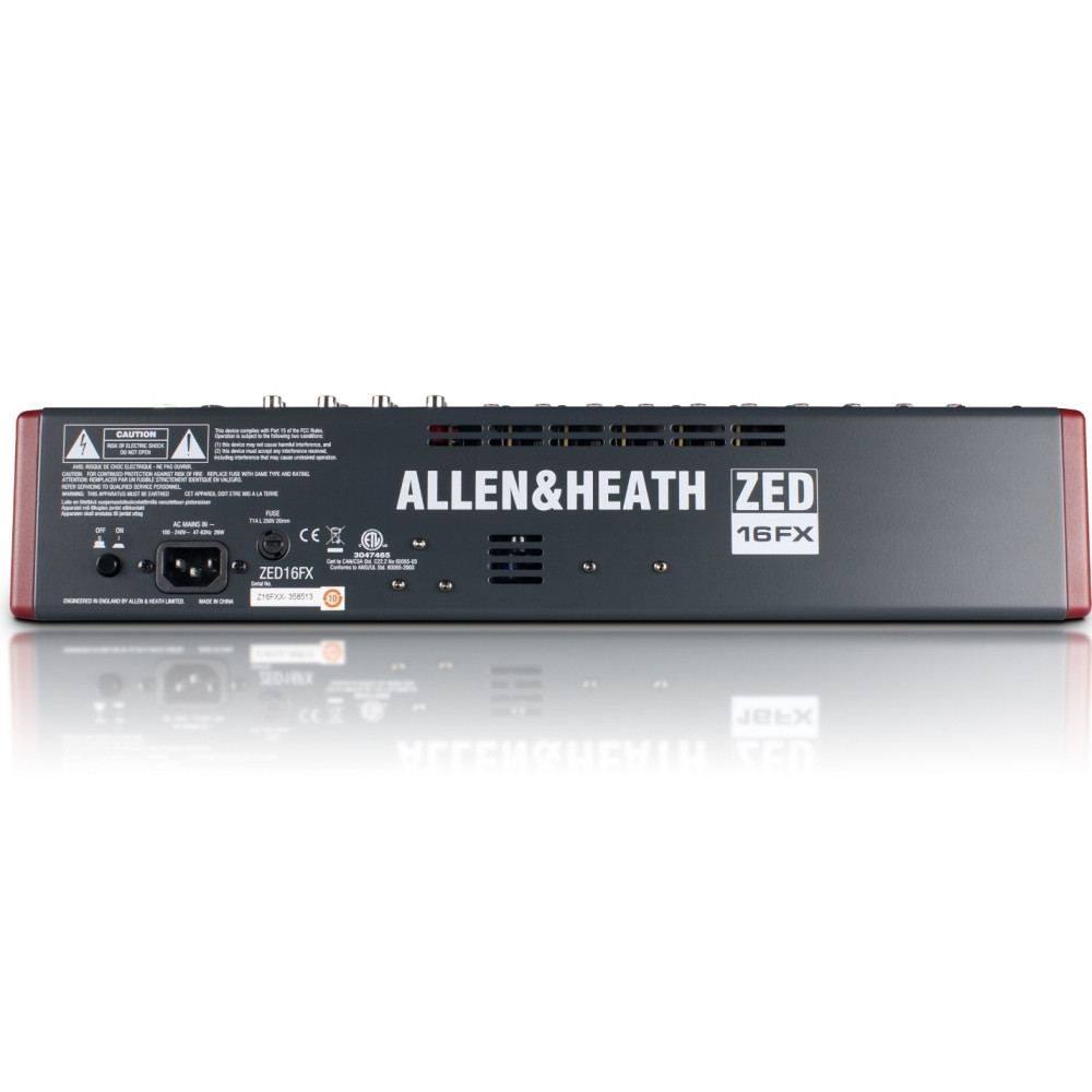 ALLEN & HEATH ZED-16FX 16 Channel USB Live Recording Mixer