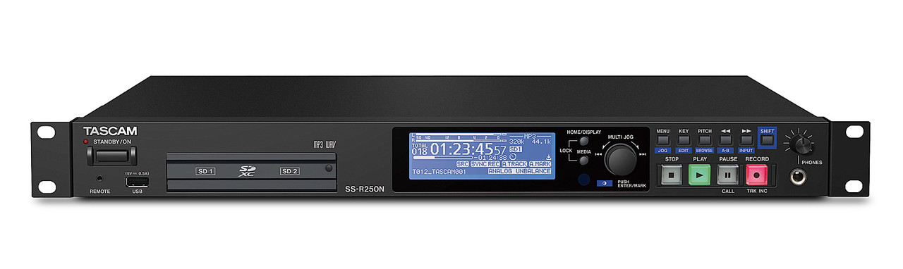 Tascam SS-CDR250N Rackmount Two-Channel Networking SD/CD/USB/Media 