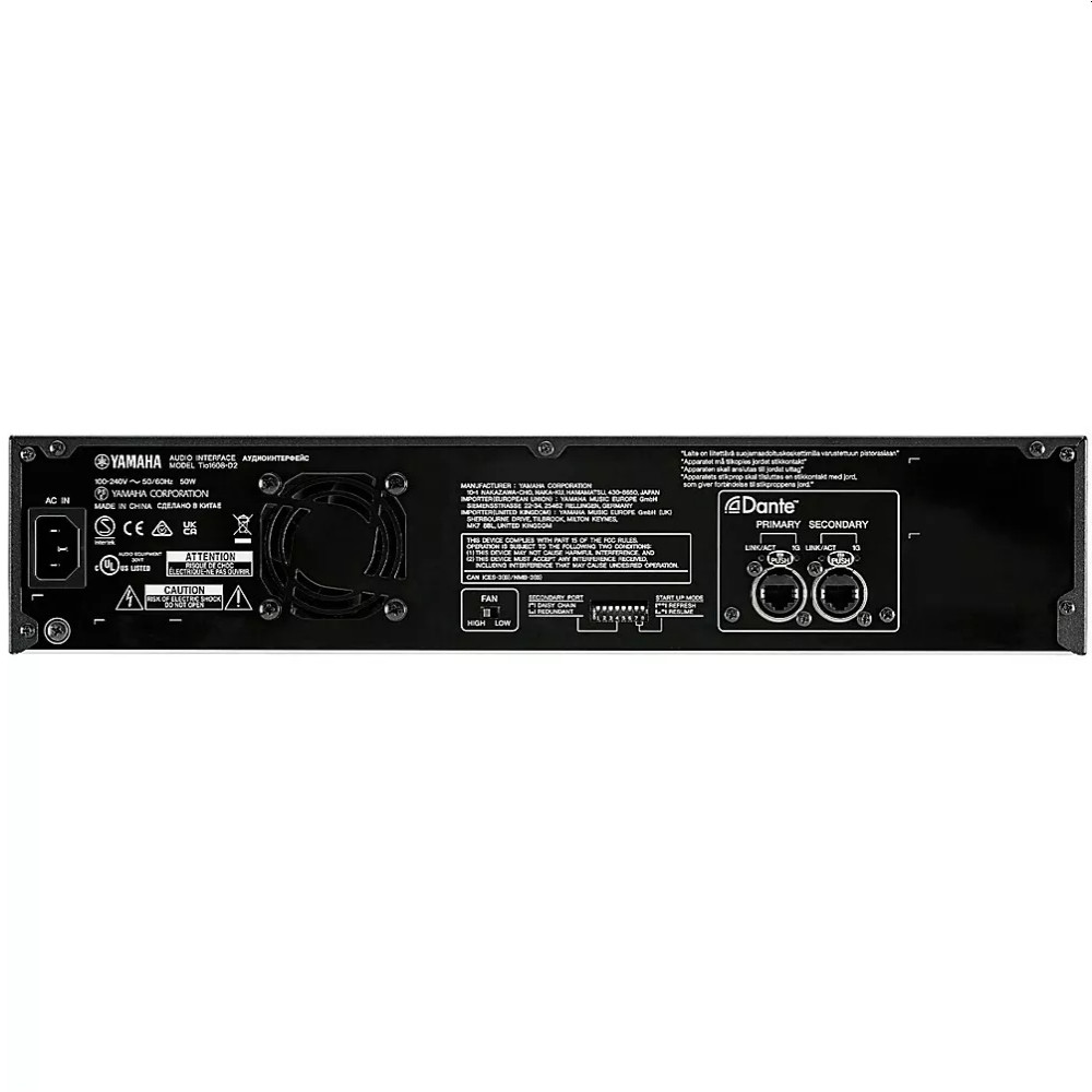 YAMAHA Tio1608-D2 Dante Rackmount Digital CAT5e I/O Stagebox