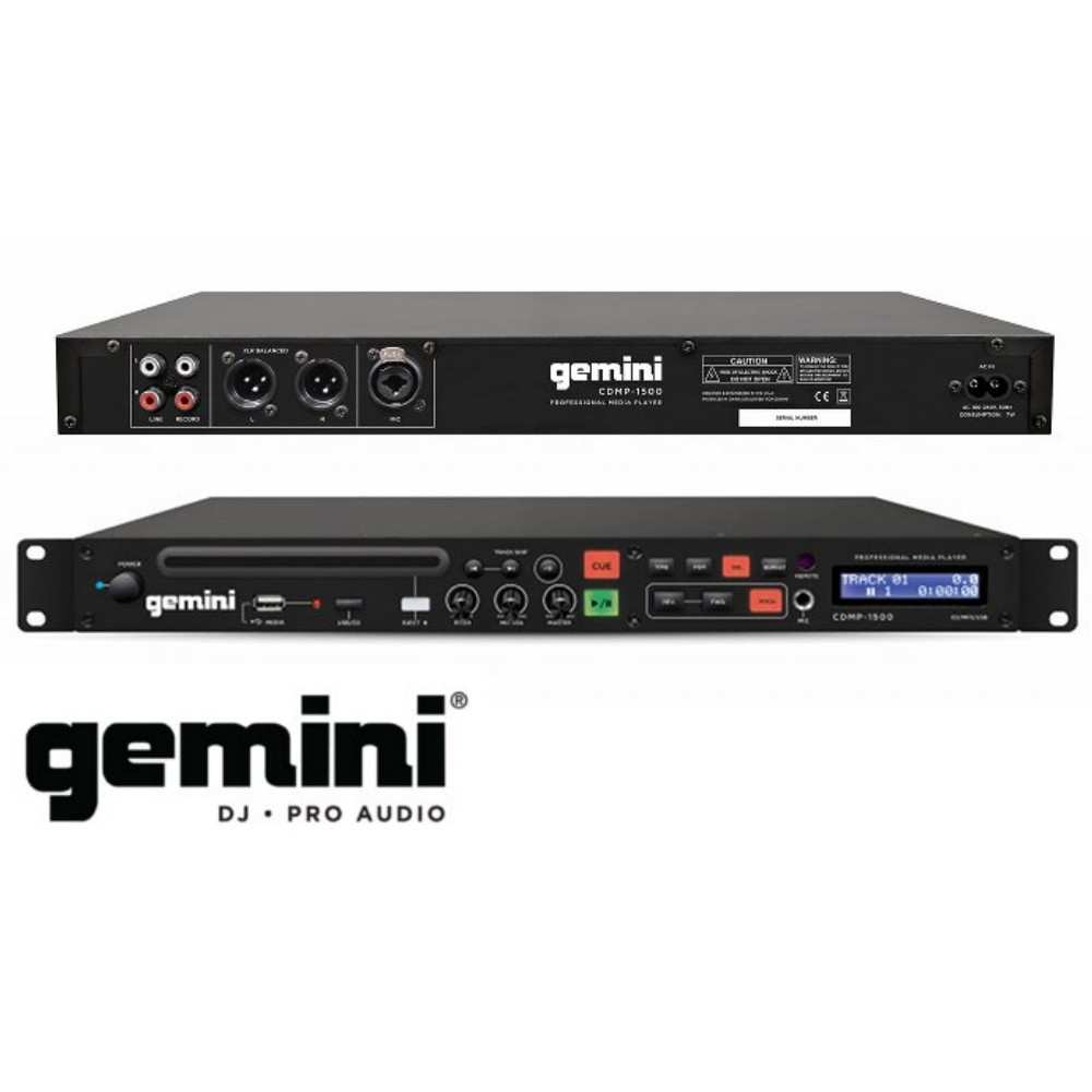 GEMINI CDMP-1500 Rackmount Pitch Control Media Player