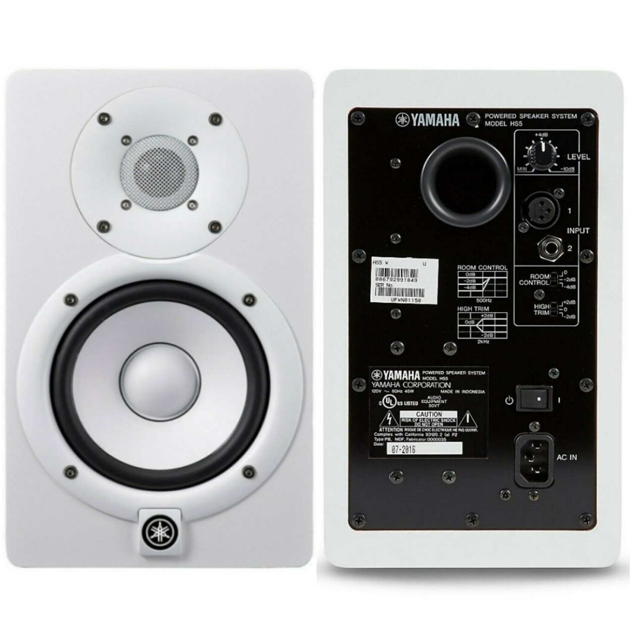 YAMAHA HS5W White Active 140w 5