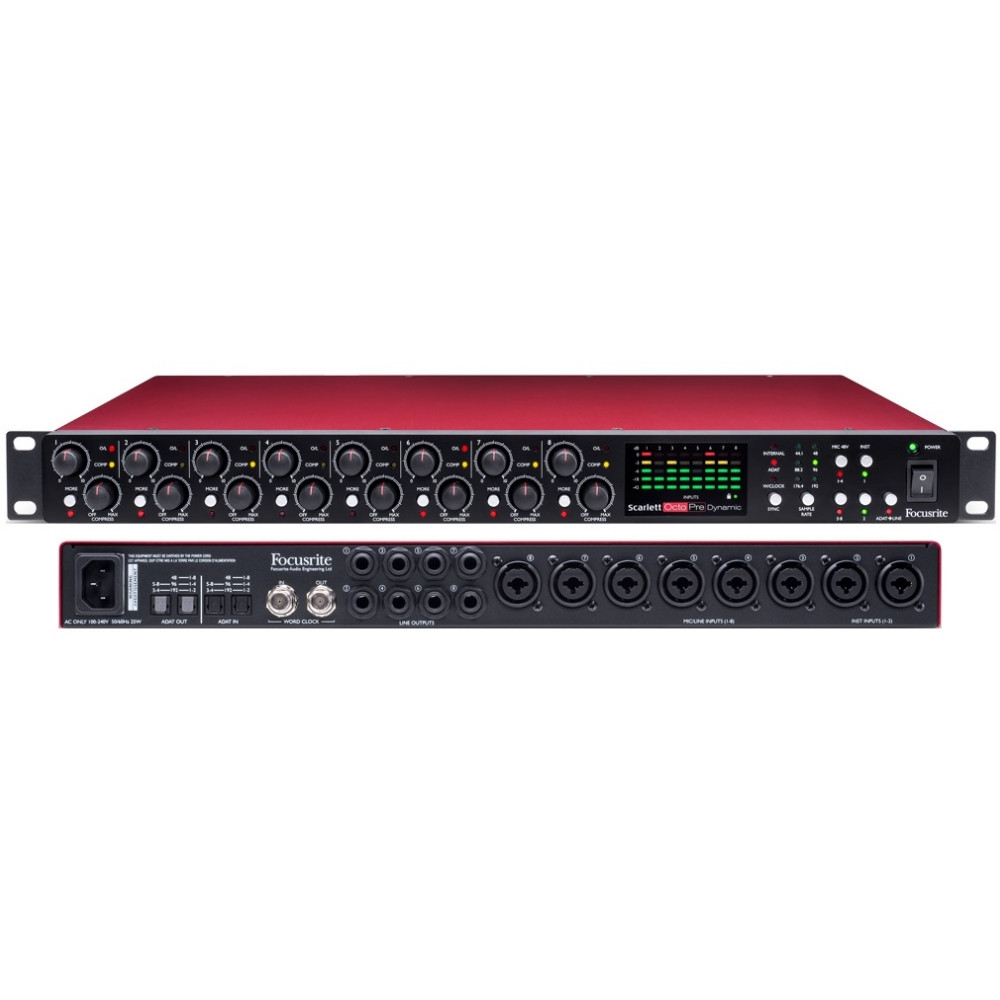 In Built Focusrite FOCUSRITE SCARLETT OCTOPRE DYNAMIC 8 Channel Mic Preamp with Built-in ...