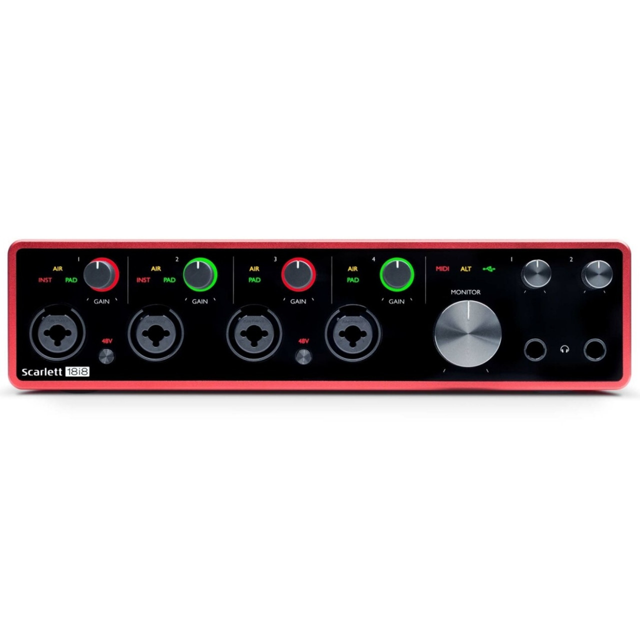 FOCUSRITE SCARLETT 18i8 (3rd Gen) Recording Studio USB Interface with  Software