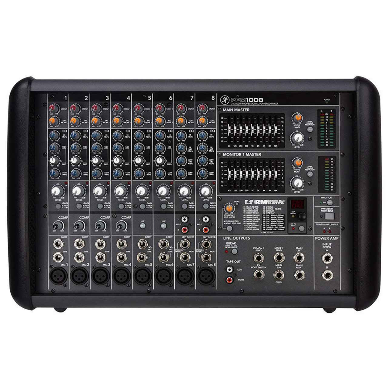 bagværk Glat spænding MACKIE PPM1008 8 Channel 1600w Powered Mixer - LightingelStore