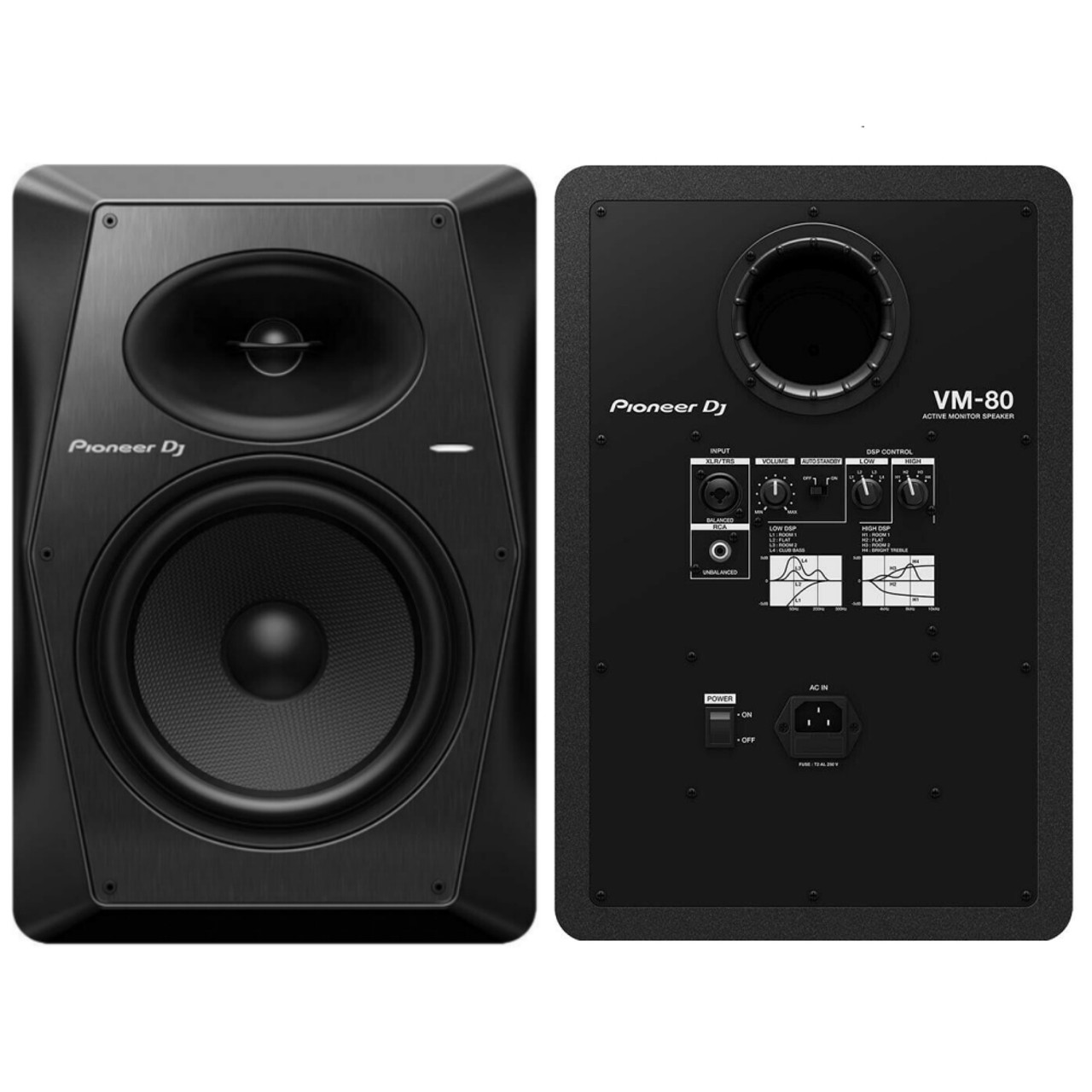 PIONEER DJ VM-80 240w 8” Active Studio Monitor Speaker Pair