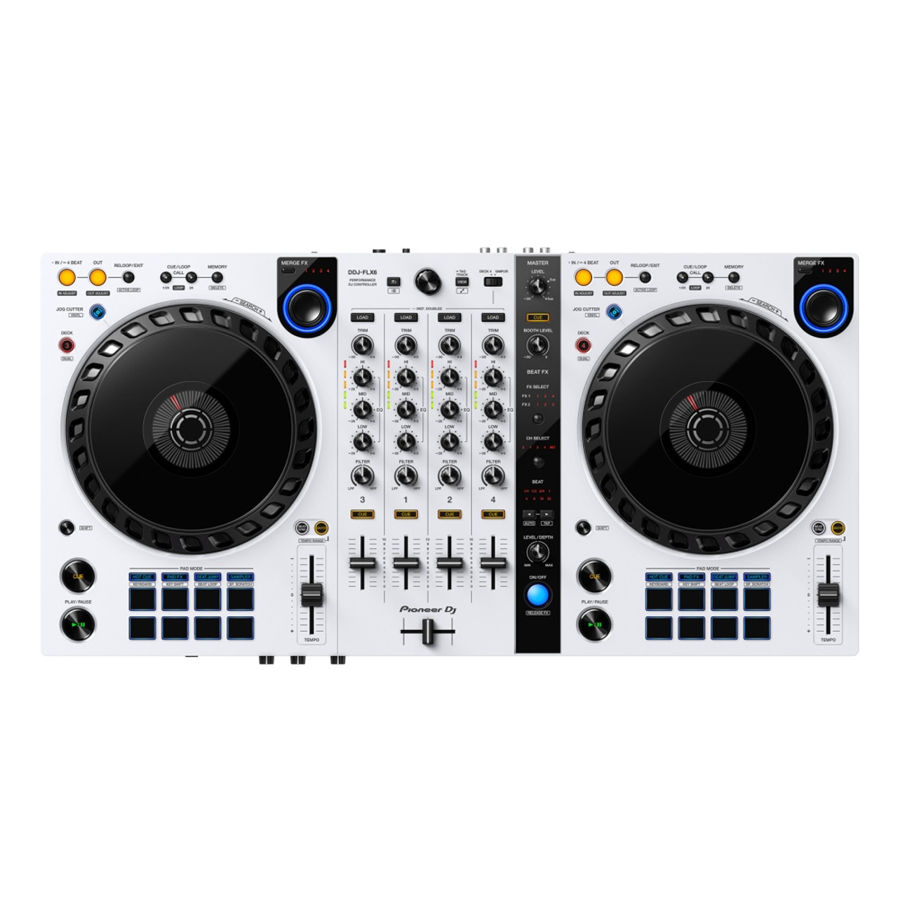 PIONEER DDJ-FLX6-W 4-Channel DJ Controller with Built-in Soundcard -  LightingelStore