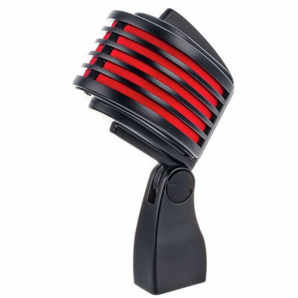 HEIL THE FIN Black Body/Red LED Retro-Styled Dynamic Cardioid