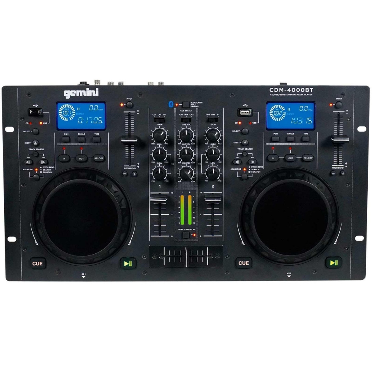 GEMINI CDM-4000BT All-in-One Bluetooth Media DJ Controller