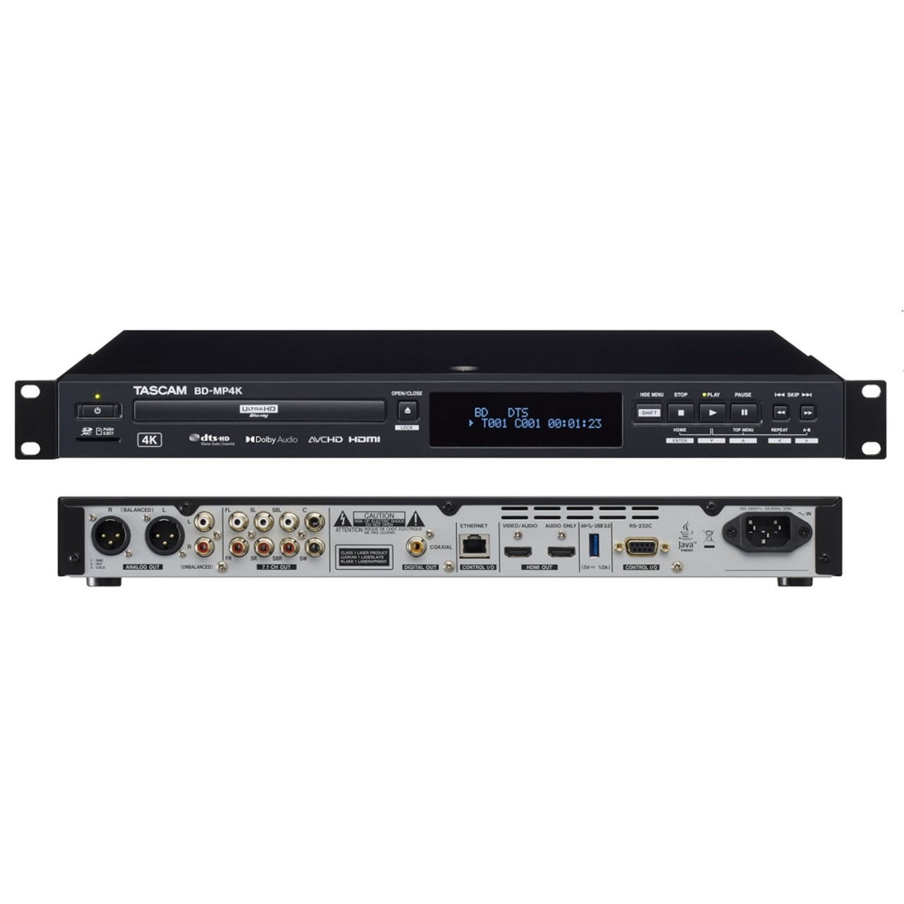 BD-MP4K, PROFESSIONAL-GRADE 4K UHD BLU-RAY PLAYER WITH SD & USB PLAYBACK