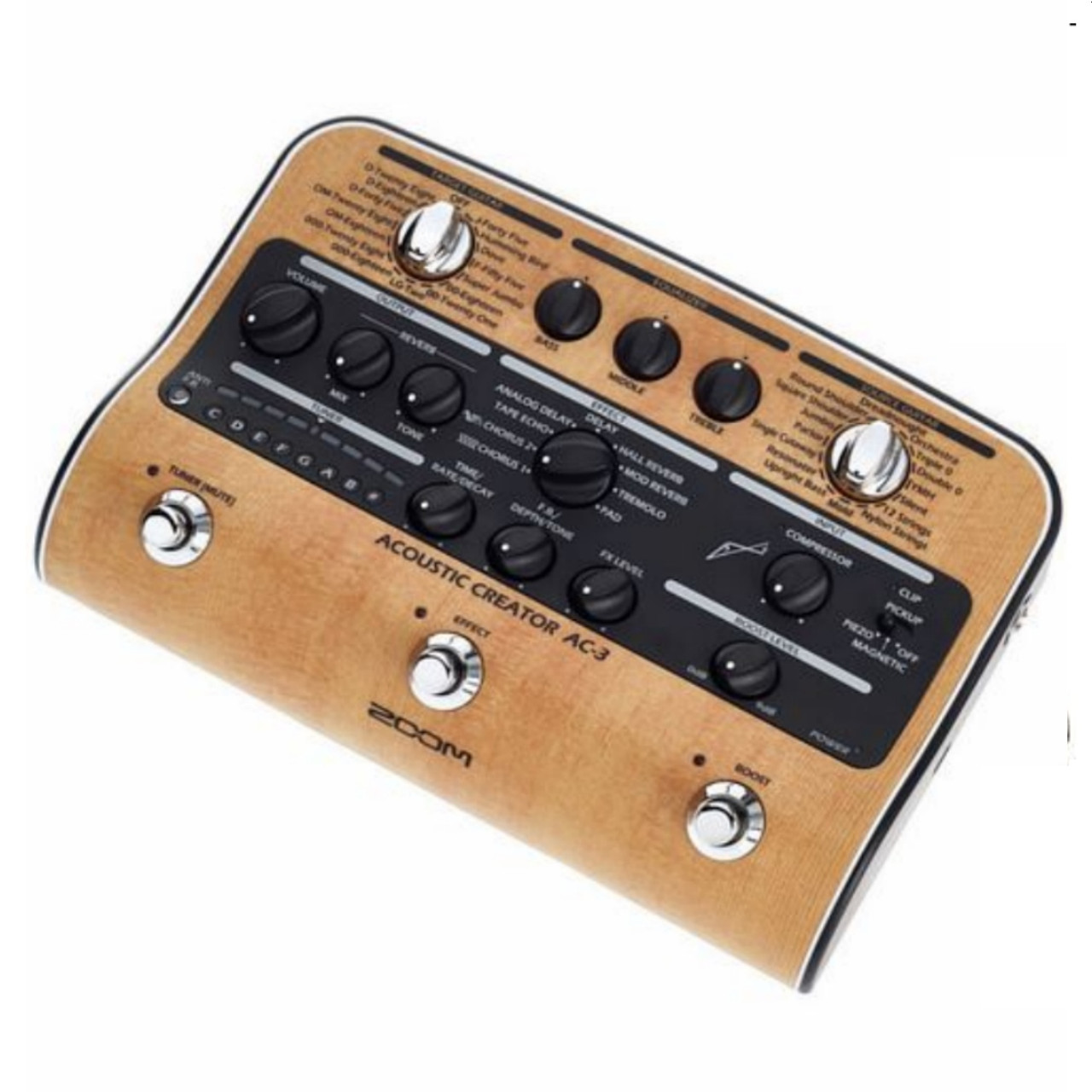 ZOOM AC-3 Studio / Live Acoustic Creator Multi-FX Pedal